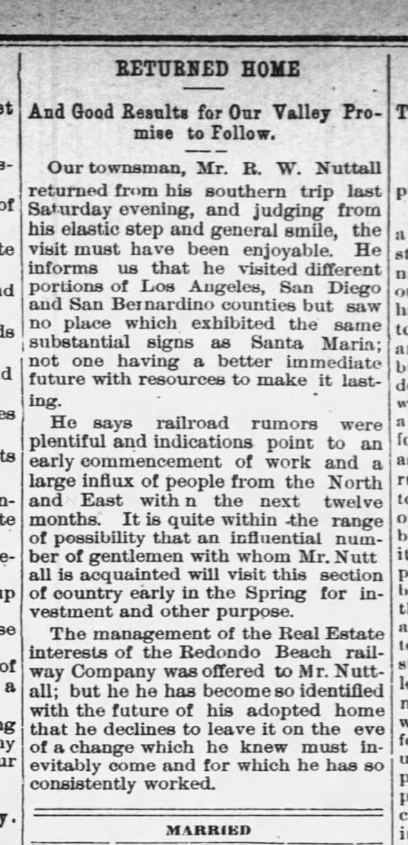 Clipping from The Santa Maria Times